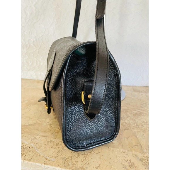 Vtg Dooney and Bourke large Essex blackpebble crossbody, shoulder bag style R65 - Picture 4 of 10